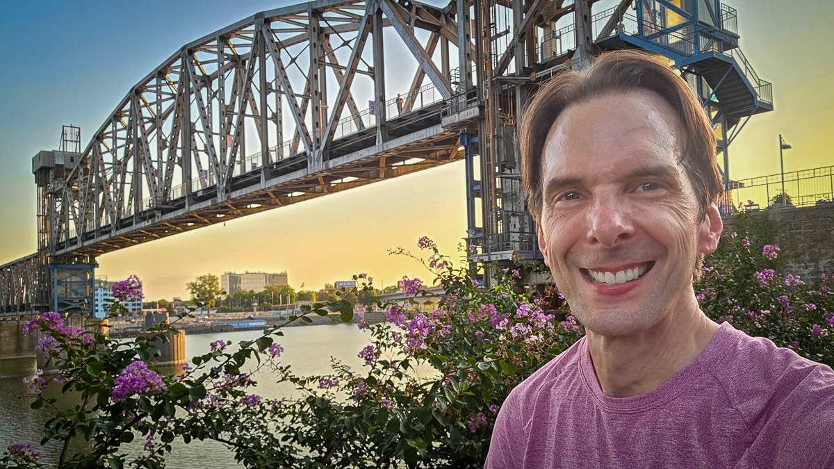 Larry Weaver near Junction Bridge in Little Rock, Arkansas.