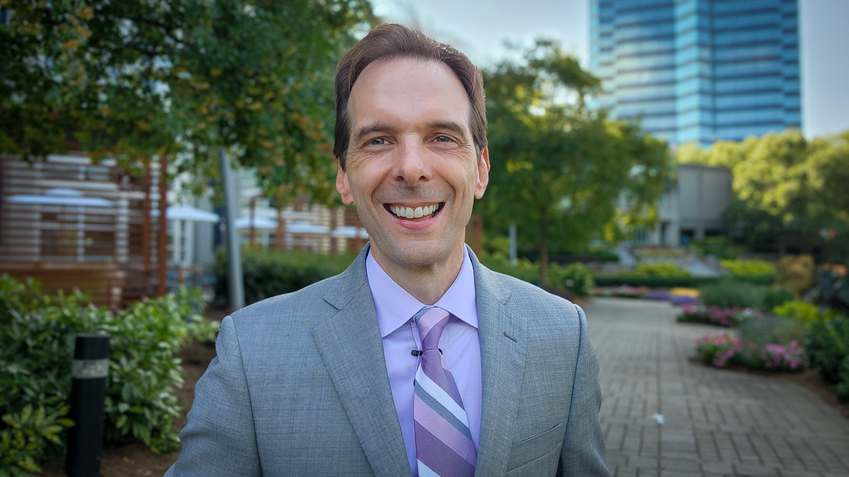 Motivational speaker Larry Weaver enjoying the outdoors in the Perimeter area of metro Atlanta, Georgia